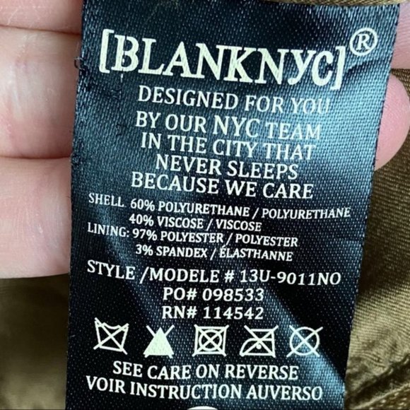 NWT Blank NYC Faux Leather Brown Moto Jacket Zips NEw With Tags Sz Small Medium - Picture 9 of 14